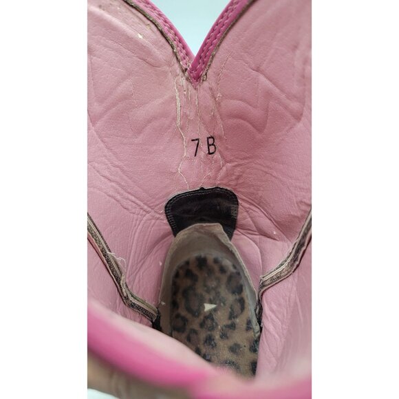 Ariat Western Boot Brown/Pink Camo Leather & Fabric Womens 7B - Picture 14 of 14